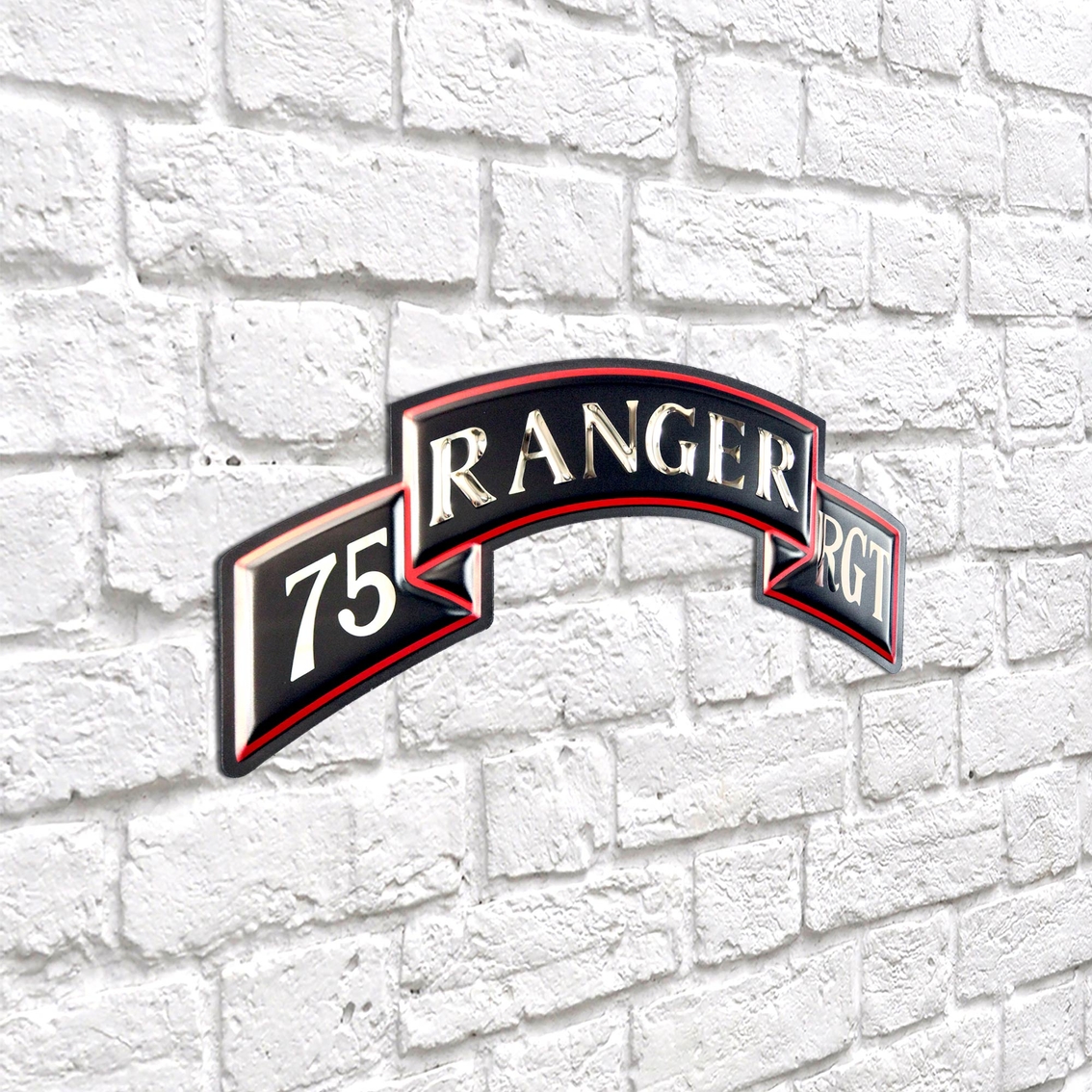 Chrome Domz Army Rangers 75th Embossed Wall Art Scroll - Image 3 of 3