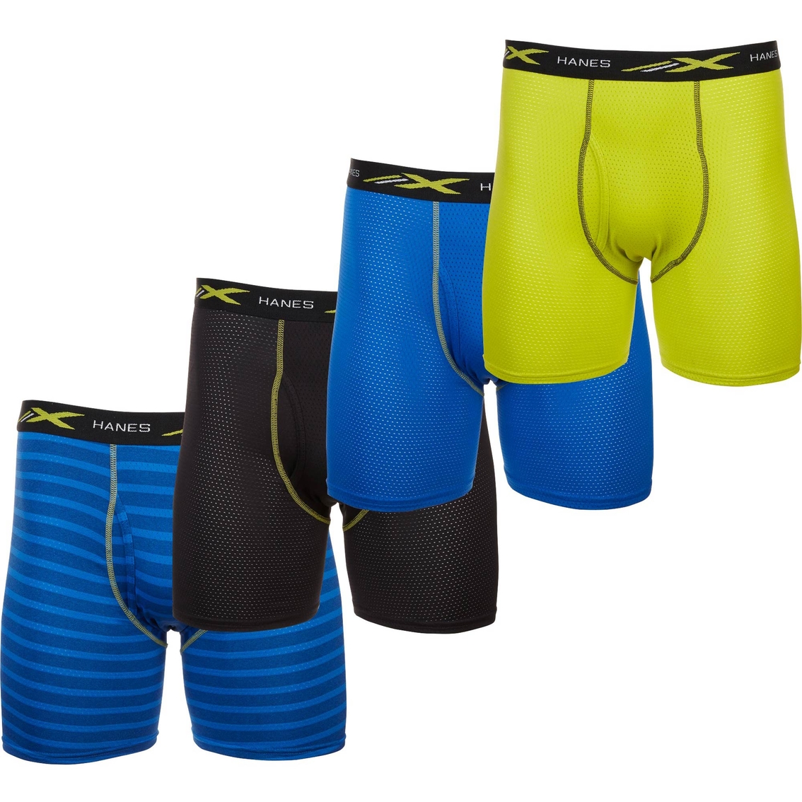 Hanes X Temp Lightweight Mesh Boxer Briefs 4 Pk., Underwear, Clothing &  Accessories