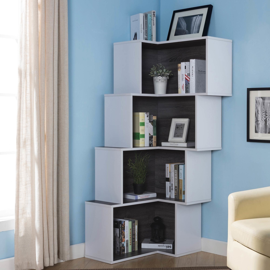 Furniture Of America Wendell Stair Step Bookcase Bookcases