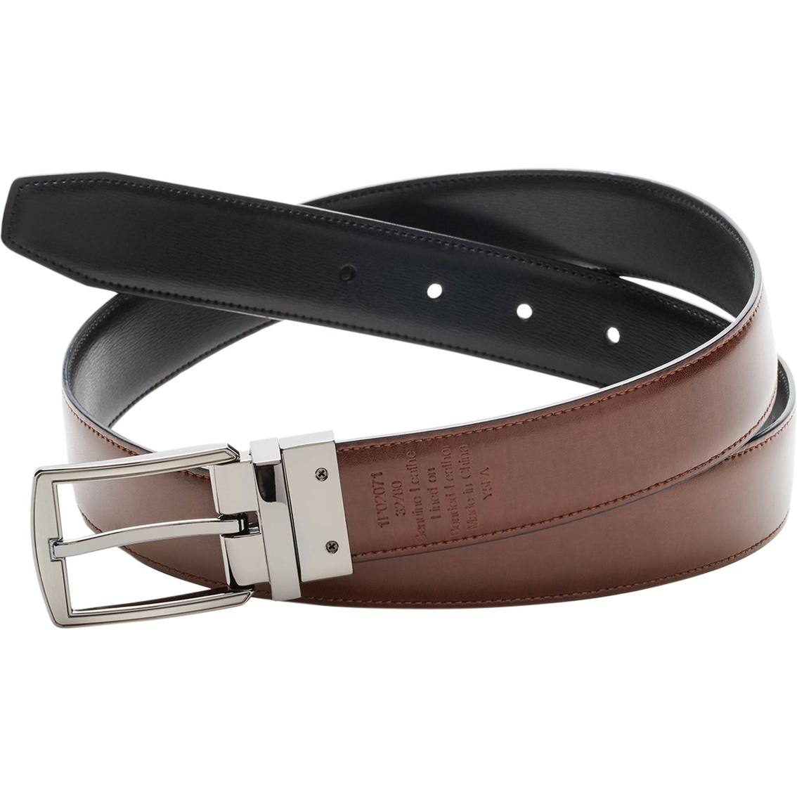 Perry Ellis Reversible Hi Lo Leather Belt, Belts, Clothing & Accessories