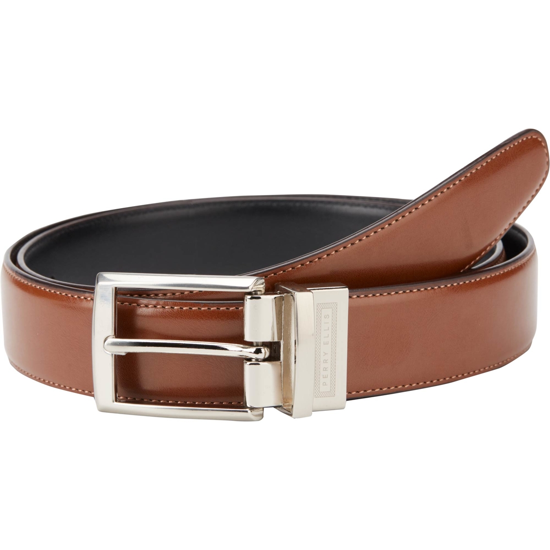 Perry Ellis Reversible Amigo Tan Leather Belt - Image 3 of 4