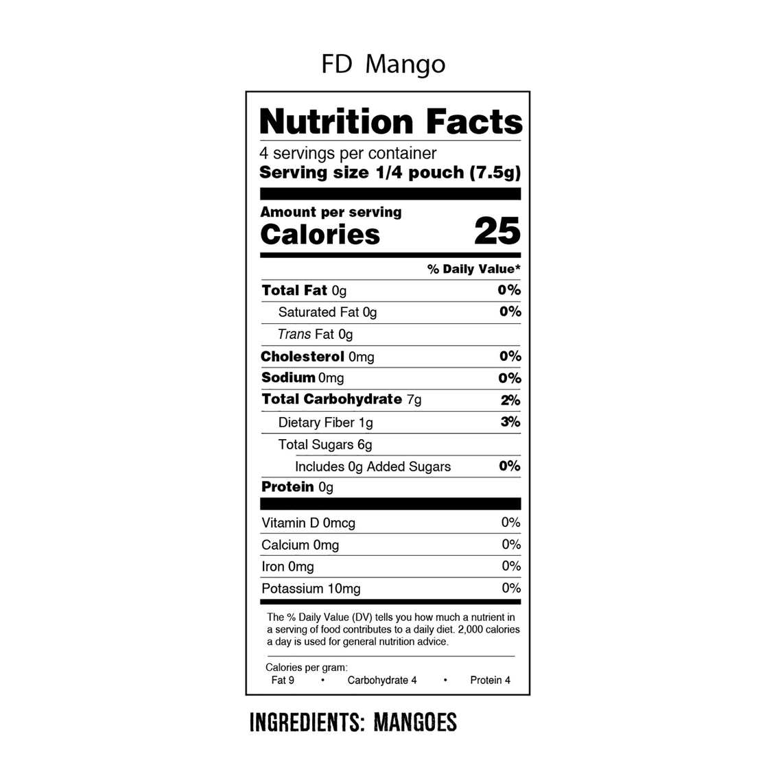 ReadyWise Emergency Food Simple Kitchen Freeze Dried Mangos 6 pk., 1.05 oz. each - Image 2 of 2