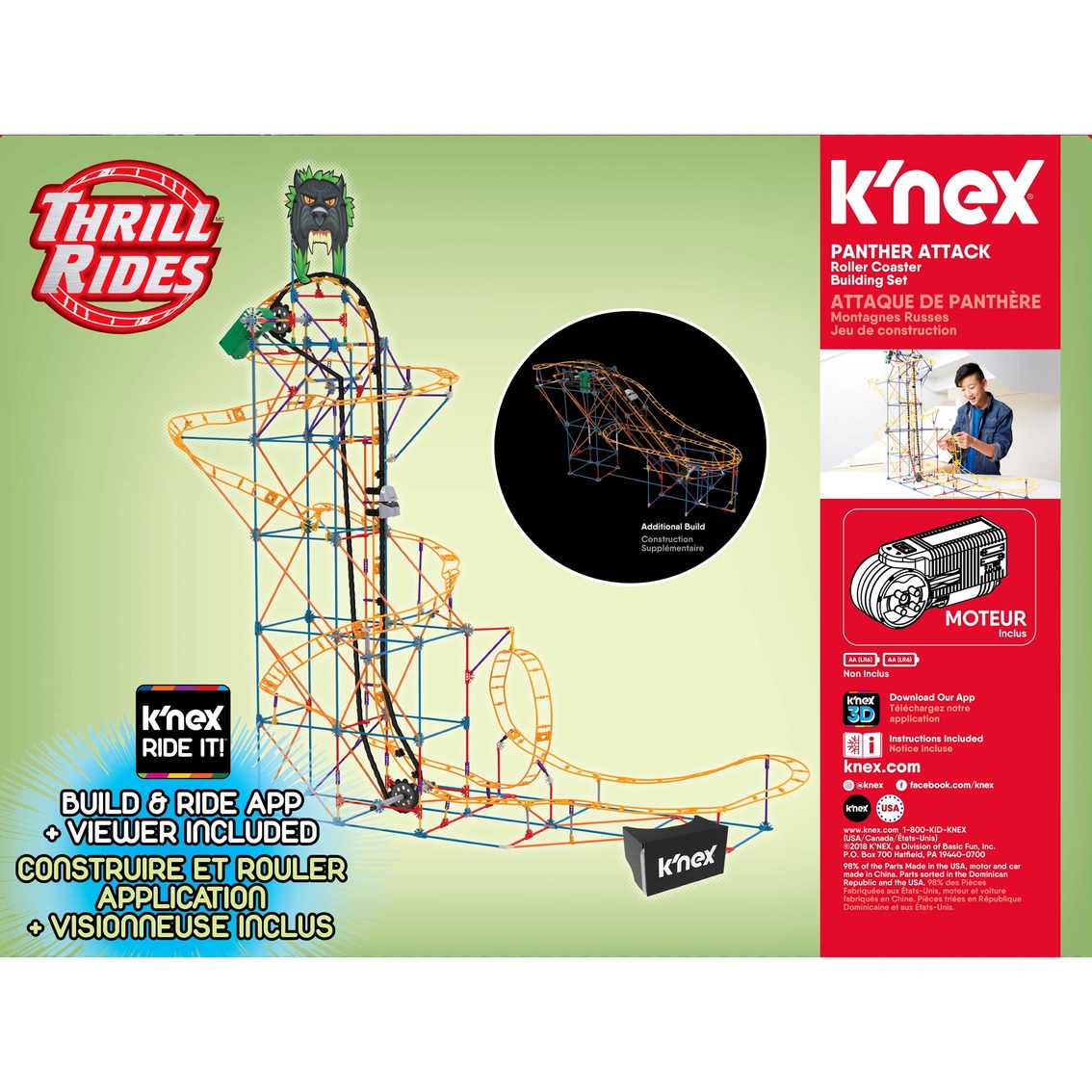 K'nex Thrill Rides Panther Attack Roller Coaster Building Set With Ride It!  App | Building Toys | Baby & Toys | Shop The Exchange