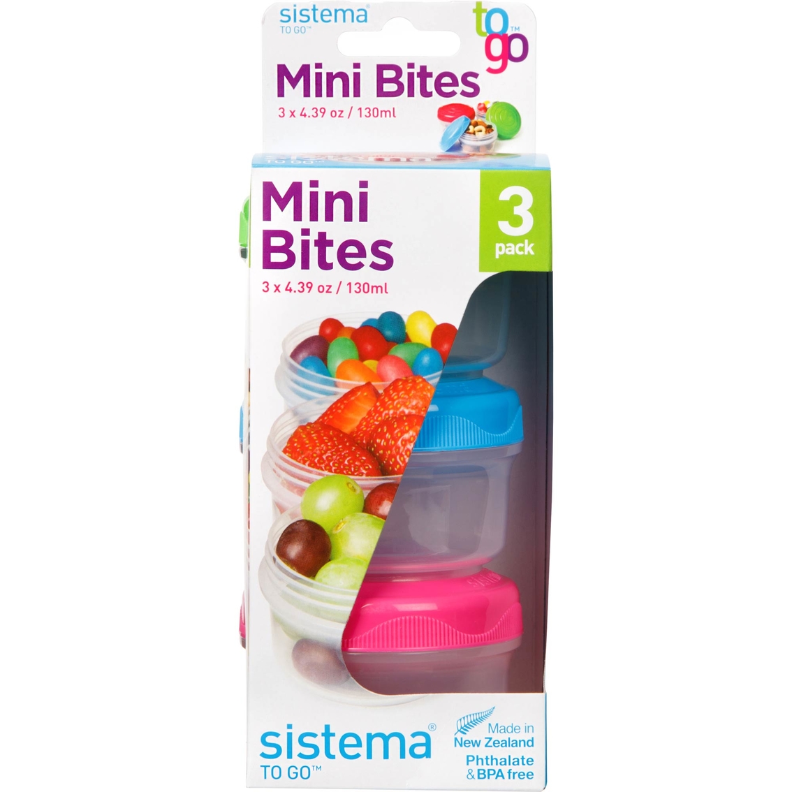 Sistema To Go Collection Mini Bites Small Food Storage Containers