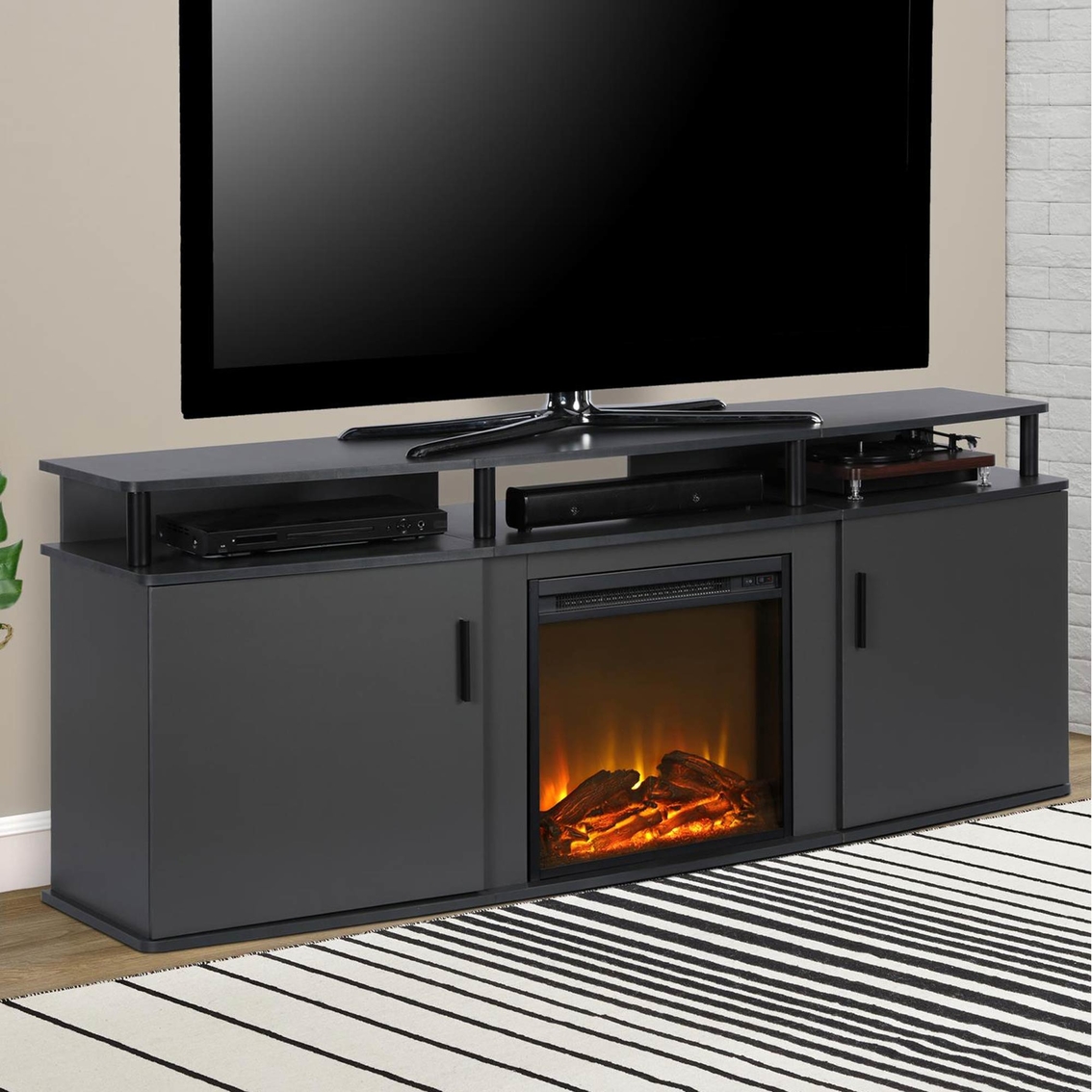 DHP Carson Electric Fireplace 70 in. TV Console - Image 4 of 4