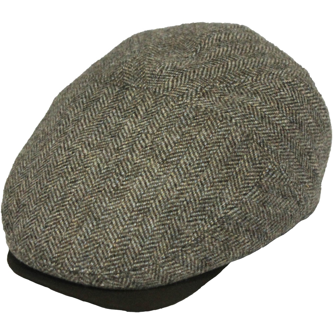 Henschel Mens Herringbone New Shape Ivy Hat with Suede Visor Newsboy Cap