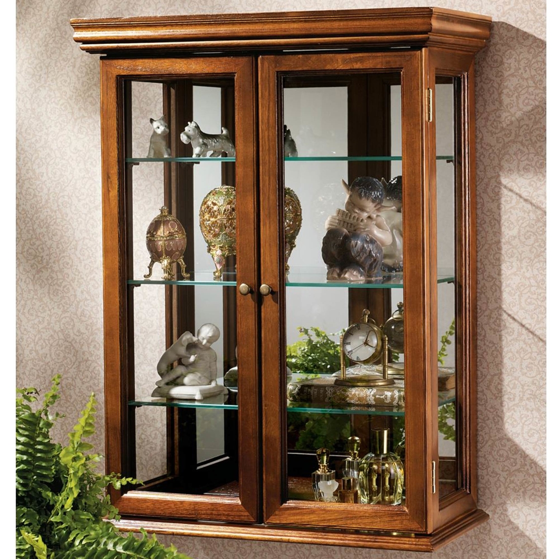 Design Toscano Country Tuscan Hardwood Wall Curio Cabinet - Image 4 of 4