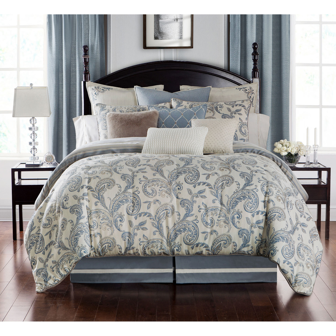Waterford Florence Chambray Blue Comforter Set - Image 2 of 5