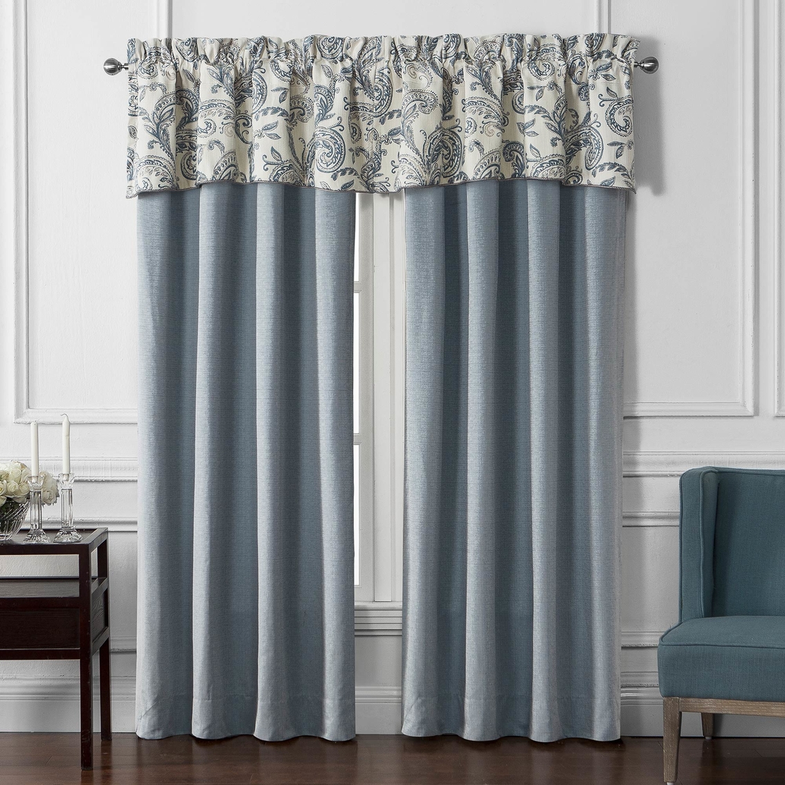 Waterford Florence Chambray Blue Pole Top Pair - Image 3 of 3