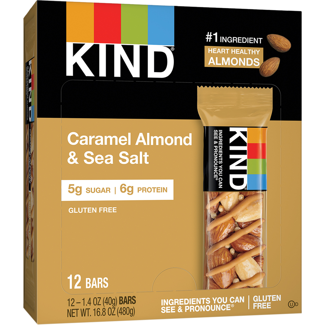 Kind Bar Caramel Almond Sea Salt 12 Pk. | Protein | Sports ...