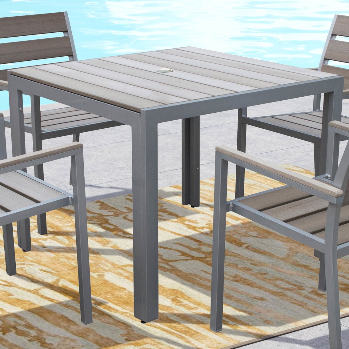 CorLiving Gallant Square Outdoor Dining Table - Image 3 of 6