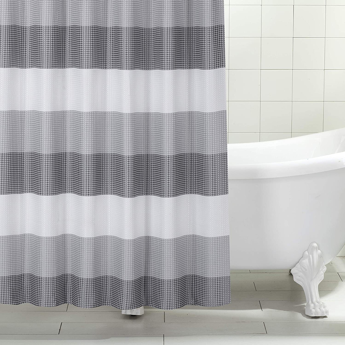 Dainty Home Ombre Waffle Shower Curtain 70 x 72 - Image 2 of 7