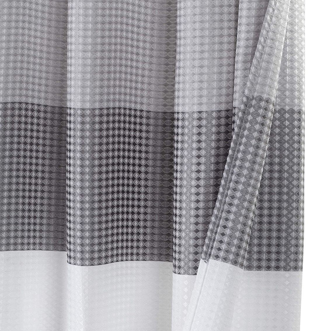 Dainty Home Ombre Waffle Shower Curtain 70 x 72 - Image 3 of 7