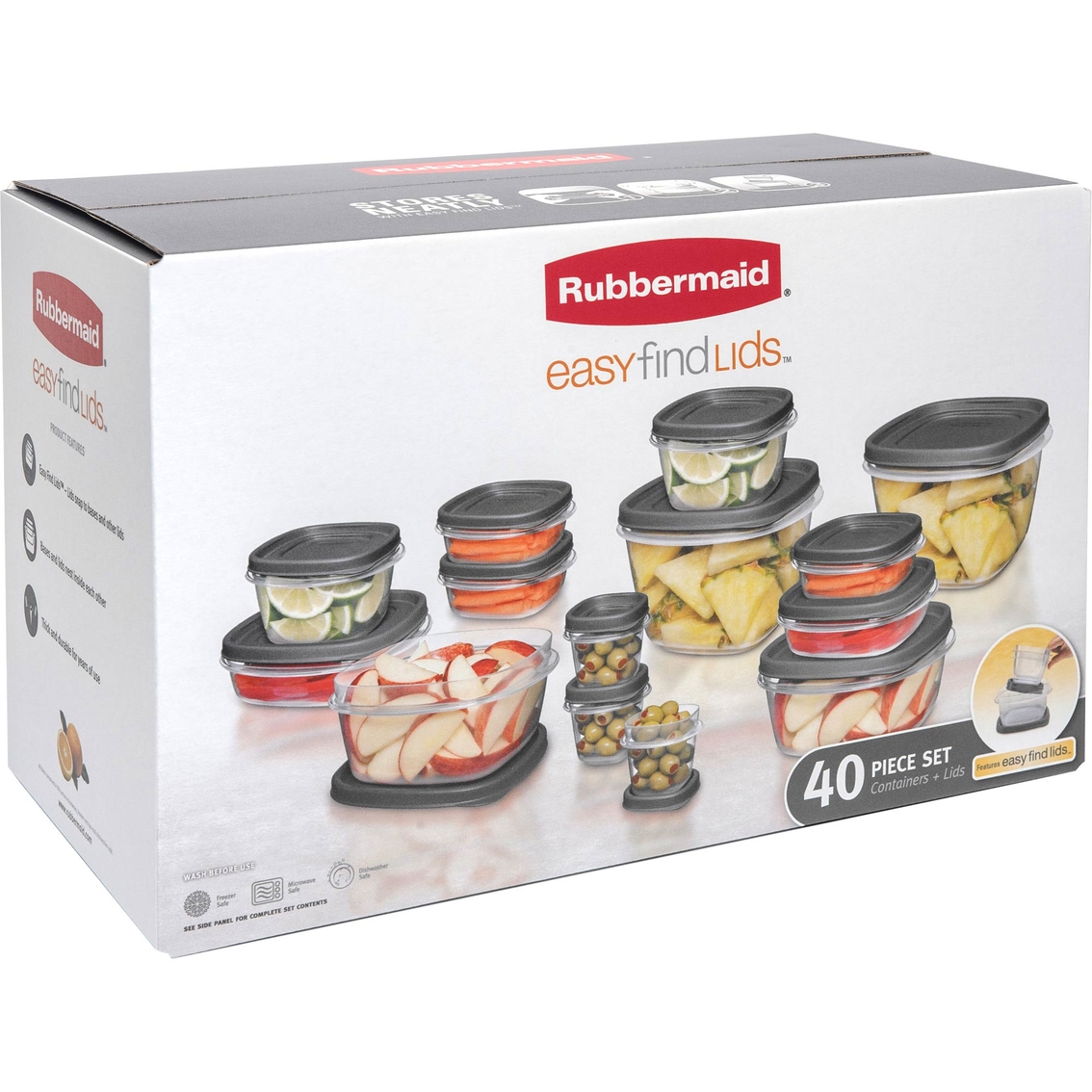 Rubbermaid Easy Find Lids Food Storage Containers Set 24 ct