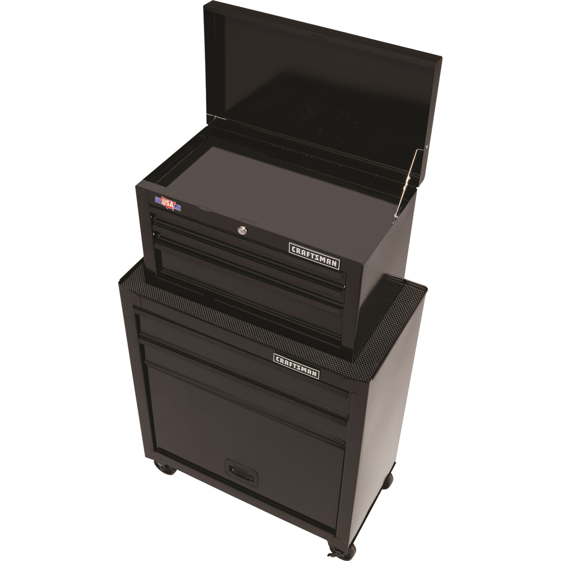 CRAFTSMAN 22-in 1-Drawer Black Metal Wheels Lockable Tool Box in the  Portable Tool Boxes department at