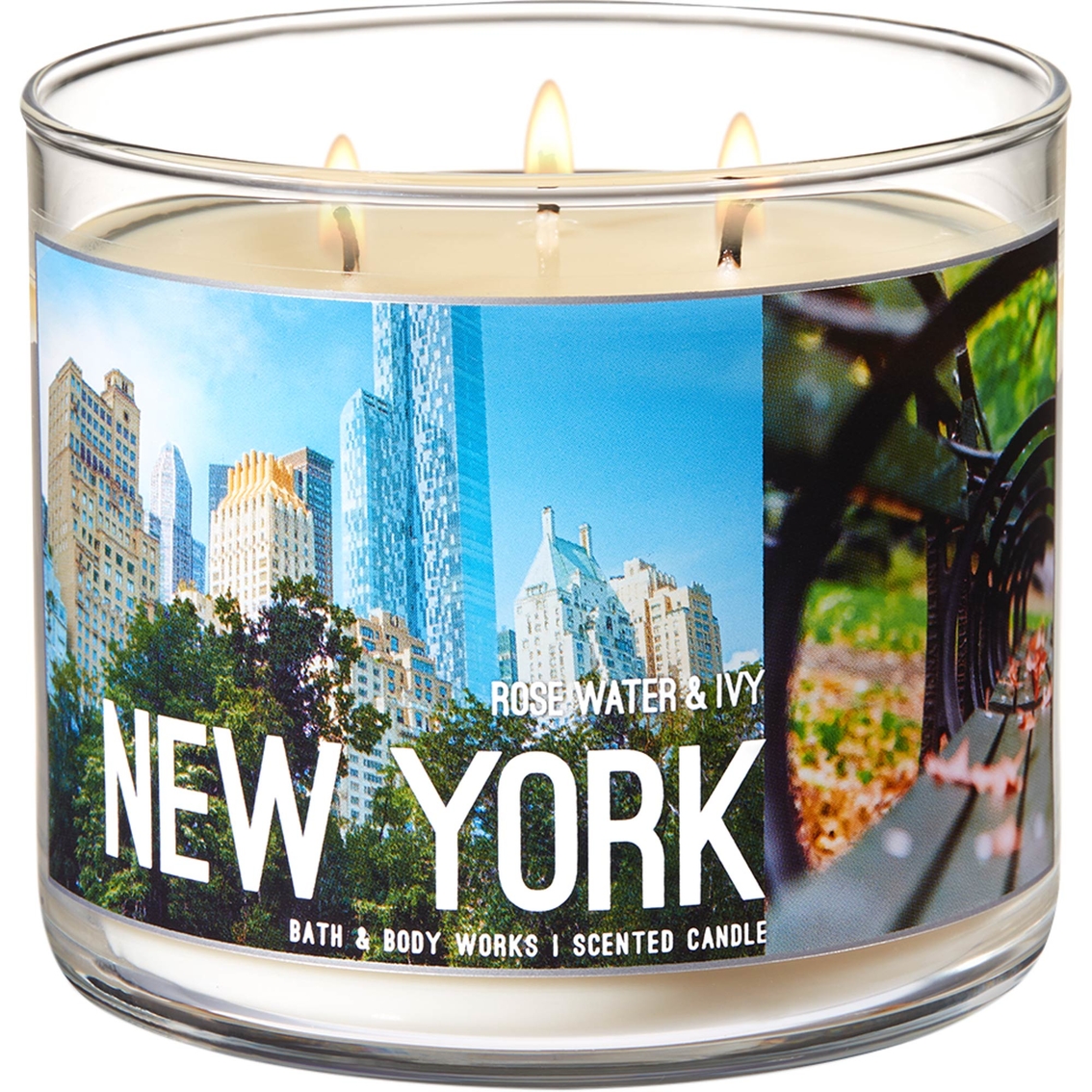 Bath & Body Works New York Rose Water & Ivy 3 Wick Candle | Home