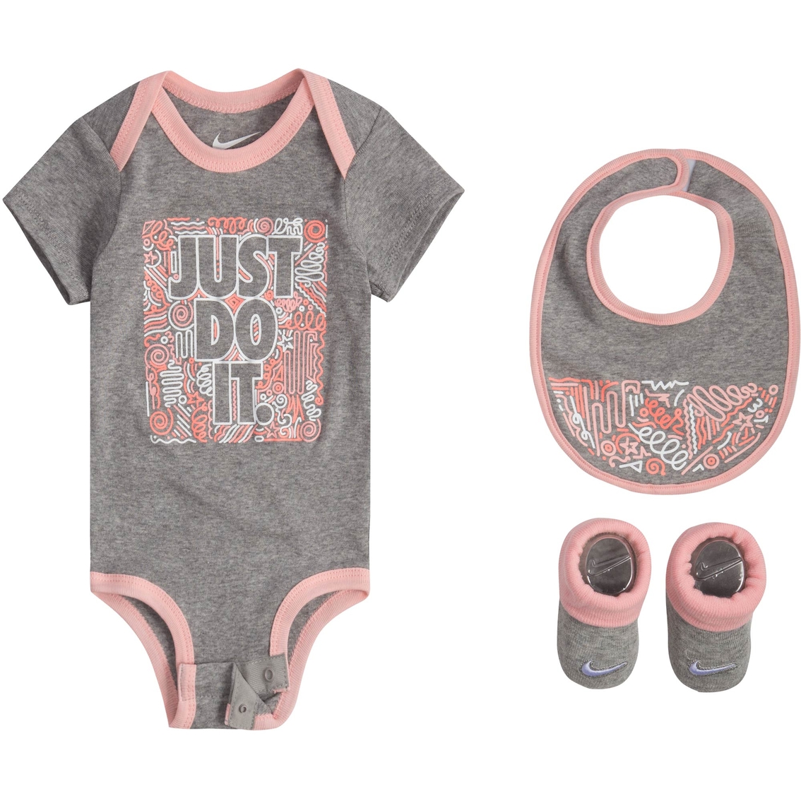 Nike Infant Girls Bodysuit, Bib, Bootie 