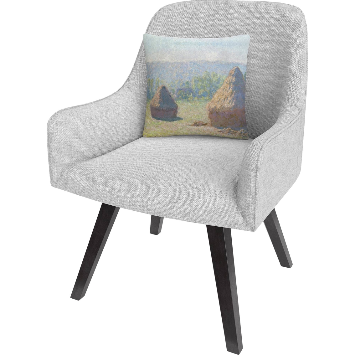 Trademark Fine Art Claude Monet Haystacks End Of Summer Decorative Throw Pillow - Image 2 of 3