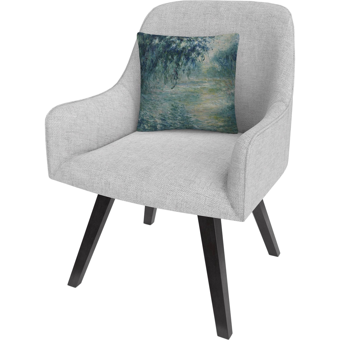 Trademark Fine Art Claude Monet Morning On The Seine Decorative Throw Pillow - Image 2 of 3