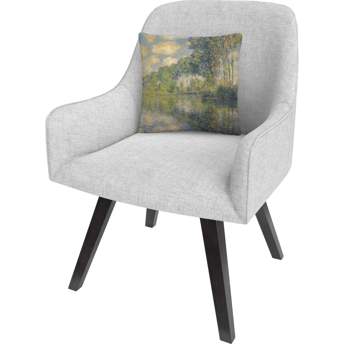 Trademark Fine Art Claude Monet Poplars On The Epte Decorative Throw Pillow - Image 2 of 3