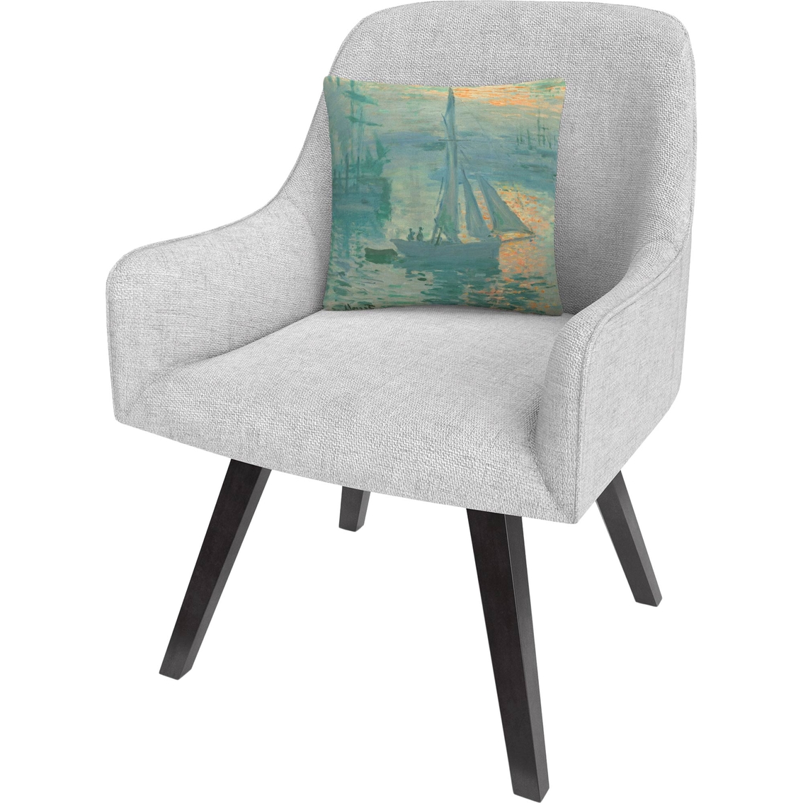 Trademark Fine Art Claude Monet Sunrise Decorative Throw Pillow - Image 2 of 3