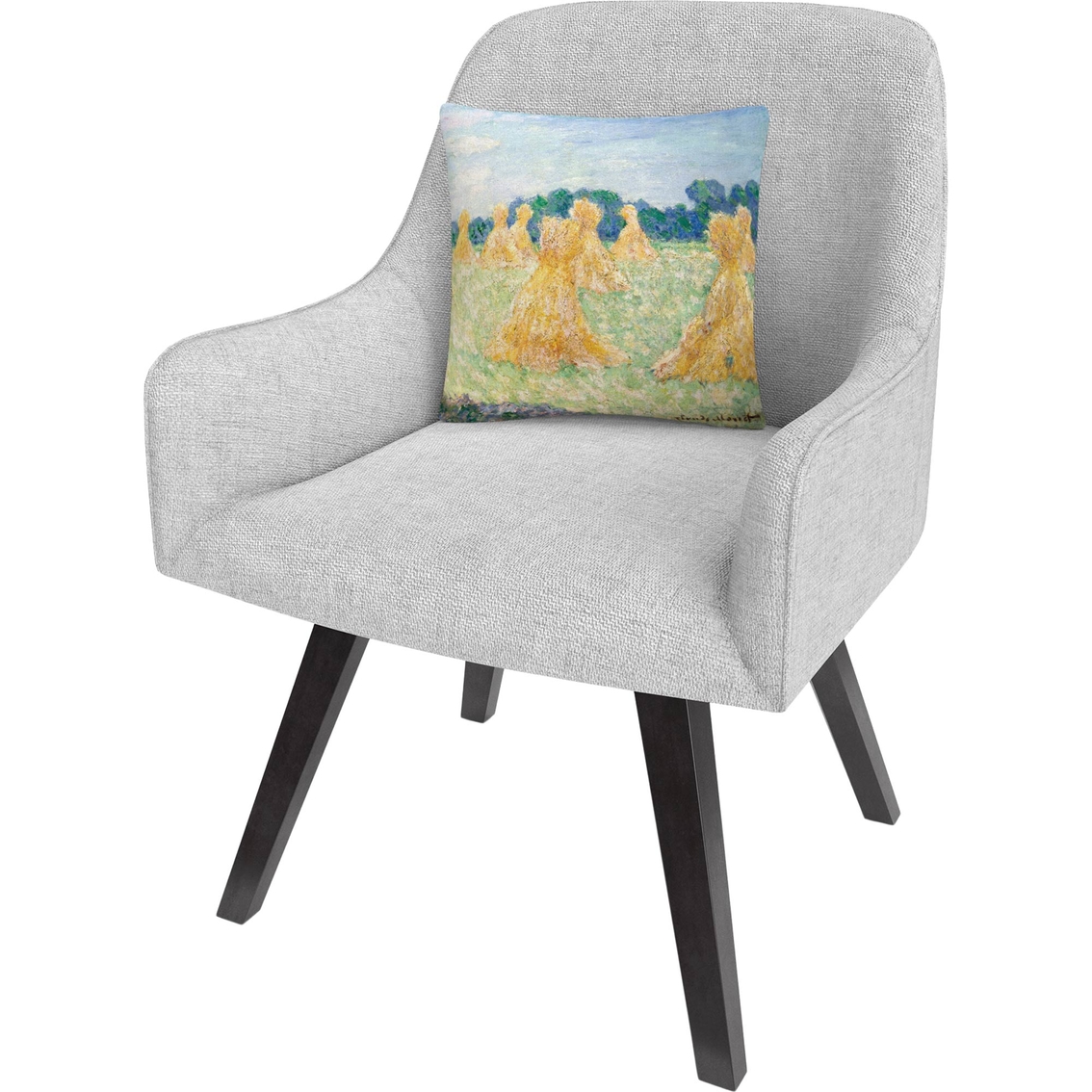 Trademark Fine Art Claude Monet The Young Ladies Of Giverny Decorative Throw Pillow - Image 2 of 3