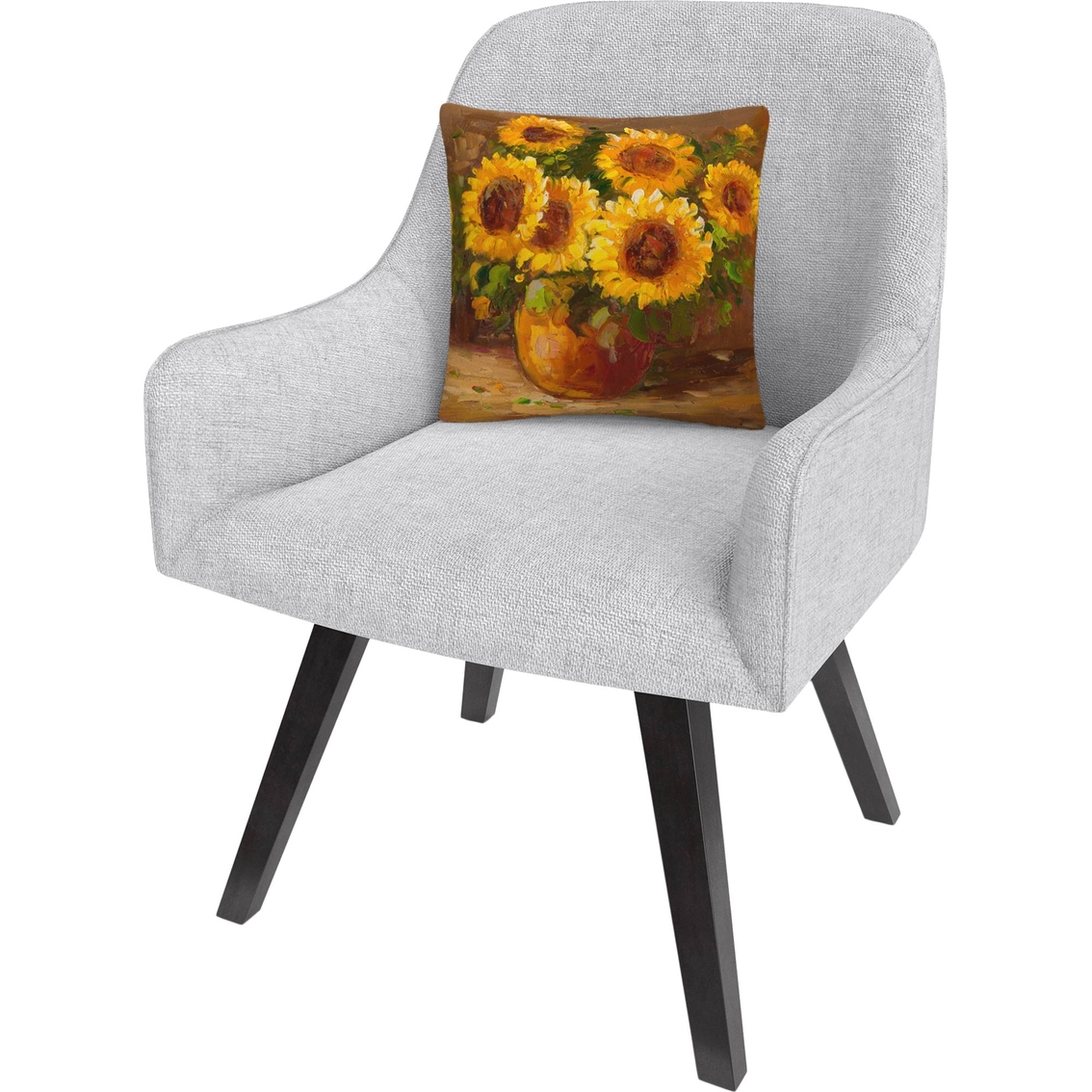Trademark Fine Art Masters Fine Art Sunflowers Still Life Decorative Throw Pillow - Image 2 of 3