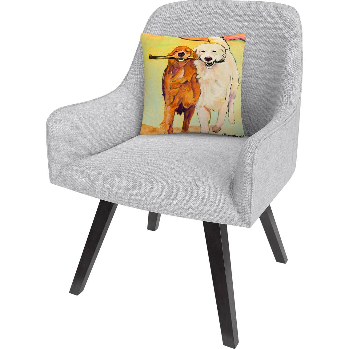 Trademark Fine Art Pat Saunders White Stick With Me Decorative Throw Pillow - Image 2 of 3