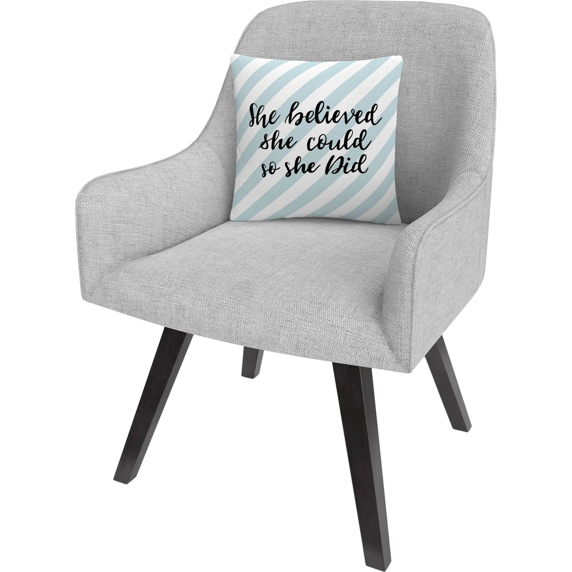 Trademark Fine Art She Believed She Could Blue Decorative Throw Pillow - Image 2 of 3