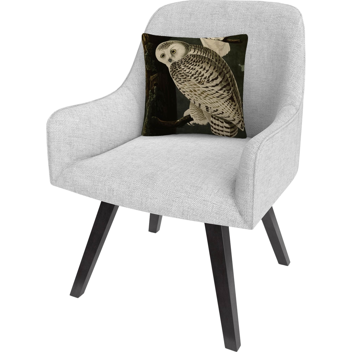 Trademark Fine Art John James Audubon Snowy Owl Decorative Throw Pillow - Image 2 of 3