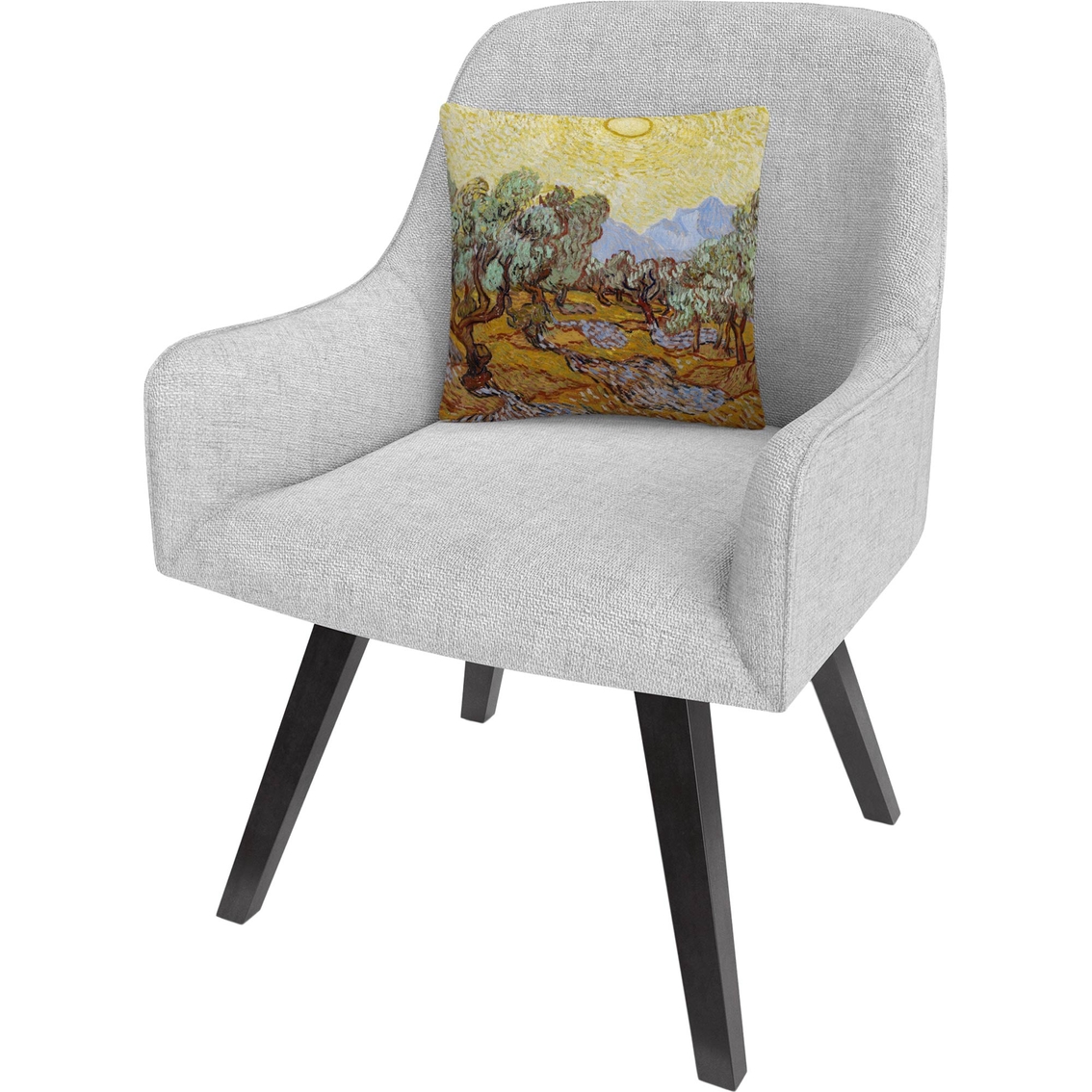 Trademark Fine Art Vincent van Gogh Olive Trees Decorative Throw Pillow - Image 2 of 3