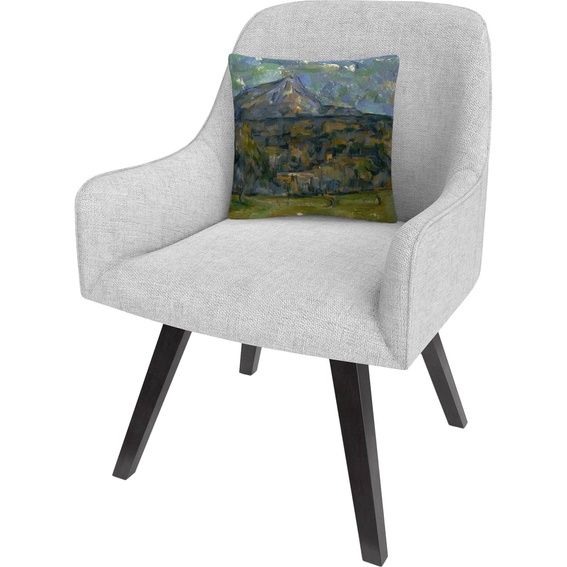 Trademark Fine Art Paul Cezanne Mont Sainte-Victoire Decorative Throw Pillow - Image 2 of 3