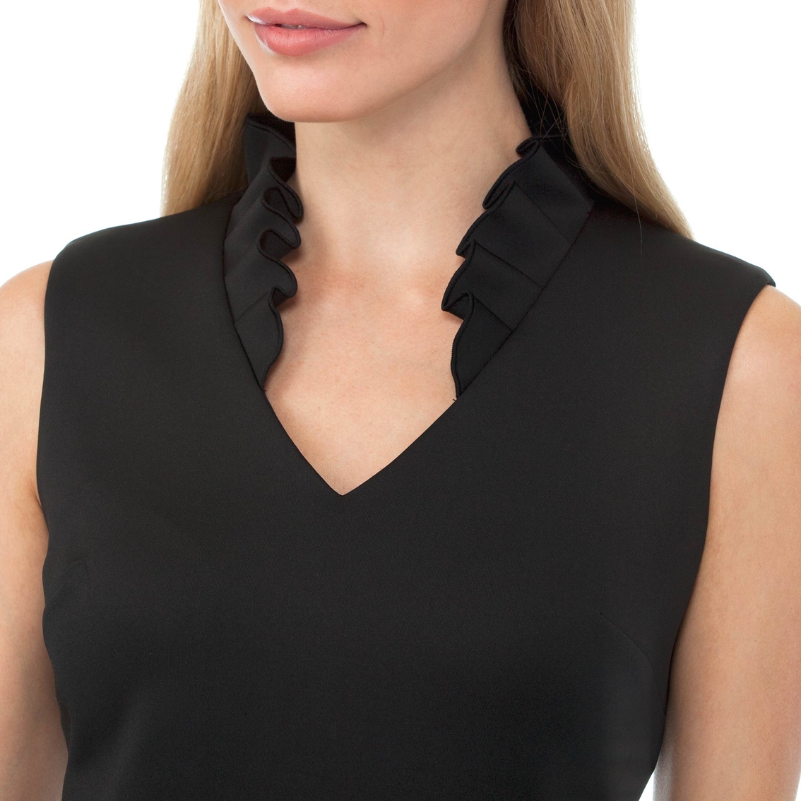 Calvin Klein Solid Sheath With Ruffle Collar Dress | Dresses | Clothing &  Accessories | Shop The Exchange