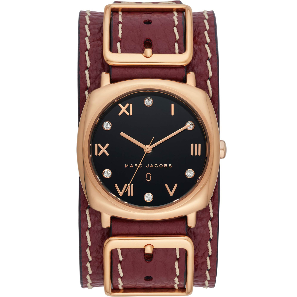 Marc Jacobs Women's Mandy Three Hand Red Leather Watch Mj1631 | Leather ...