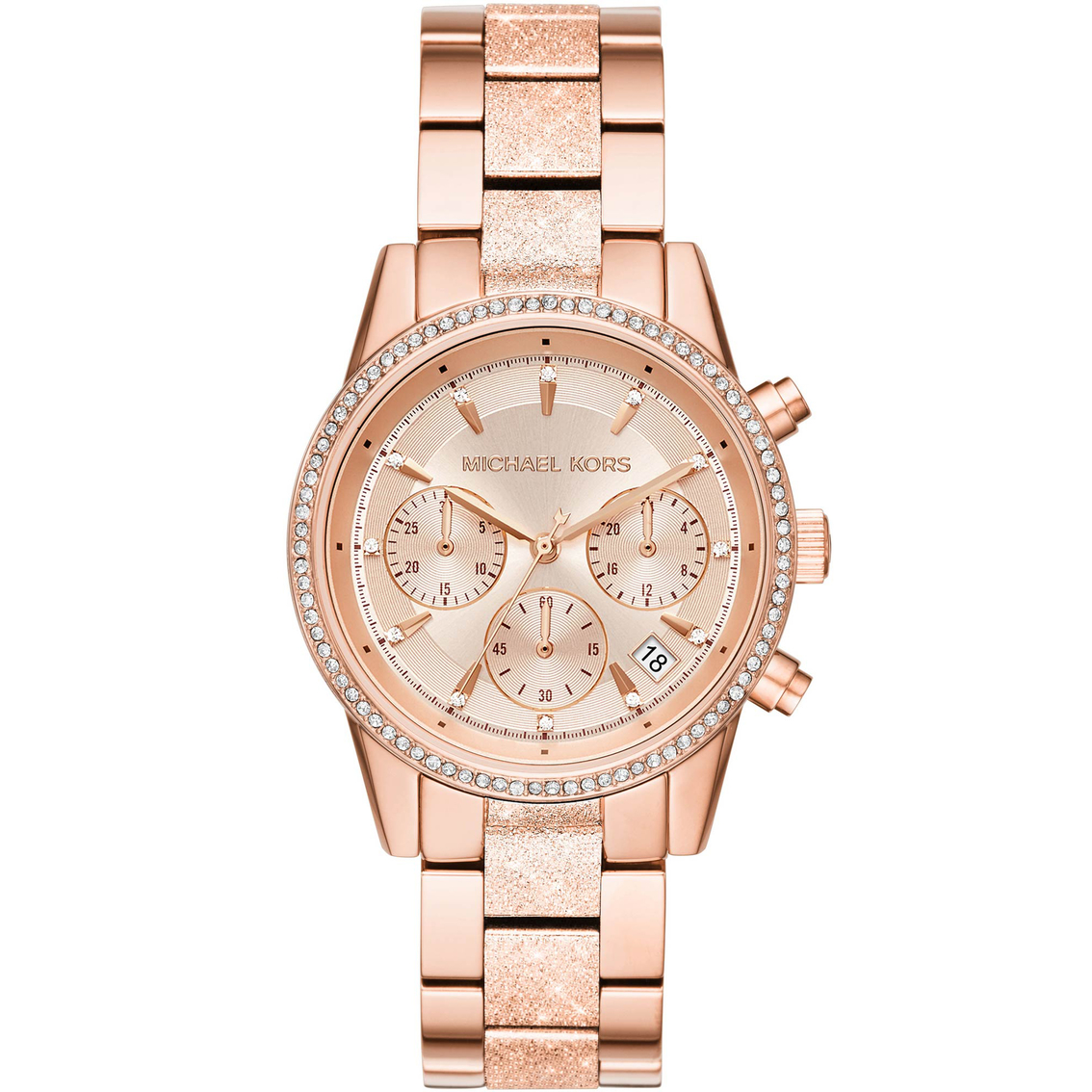 Michael Kors Women's Ritz Chronograph Stainless Steel Watch | Stainless ...
