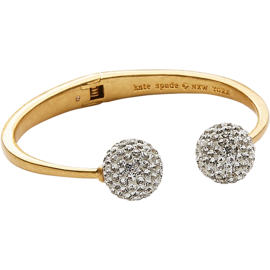 Kate Spade Pave Crystal Ball Hinged Cuff Bracelet | Fashion 