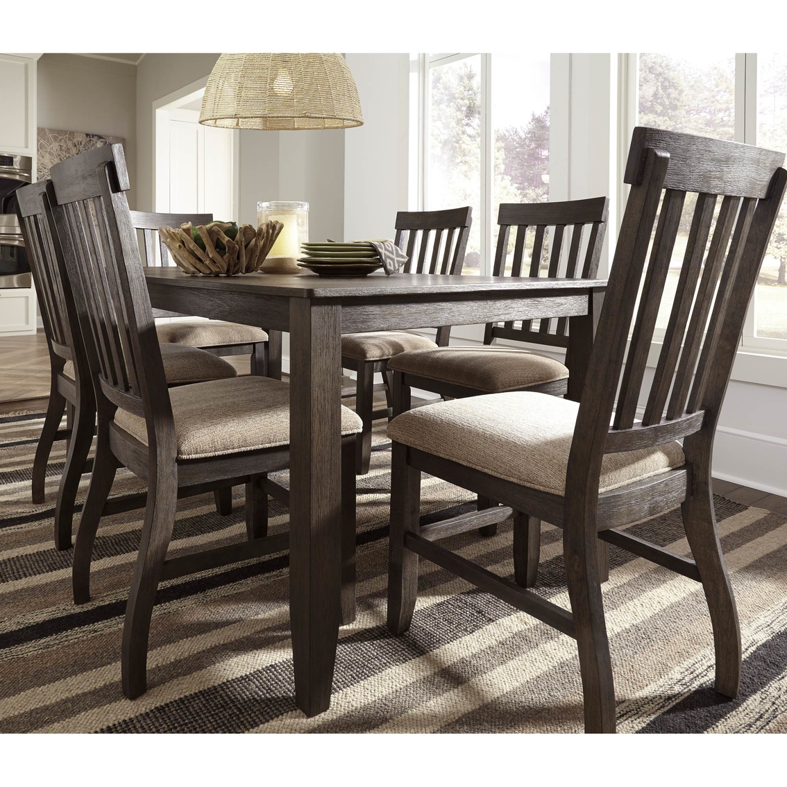 Signature Design by Ashley Dresbar Table with 6 Side Chairs - Image 4 of 4