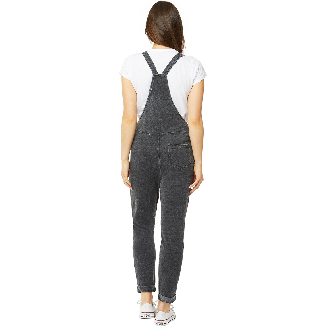 WallFlower Womens Juniors Knit French Terry Soft Overalls 