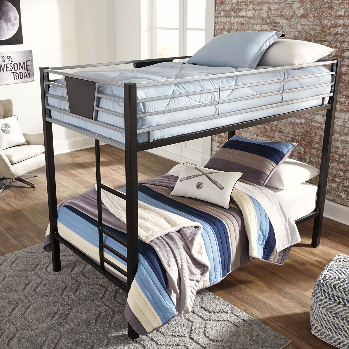 Signature Design by Ashley Dinsmore Twin Over Twin Bunk Bed - Image 4 of 4