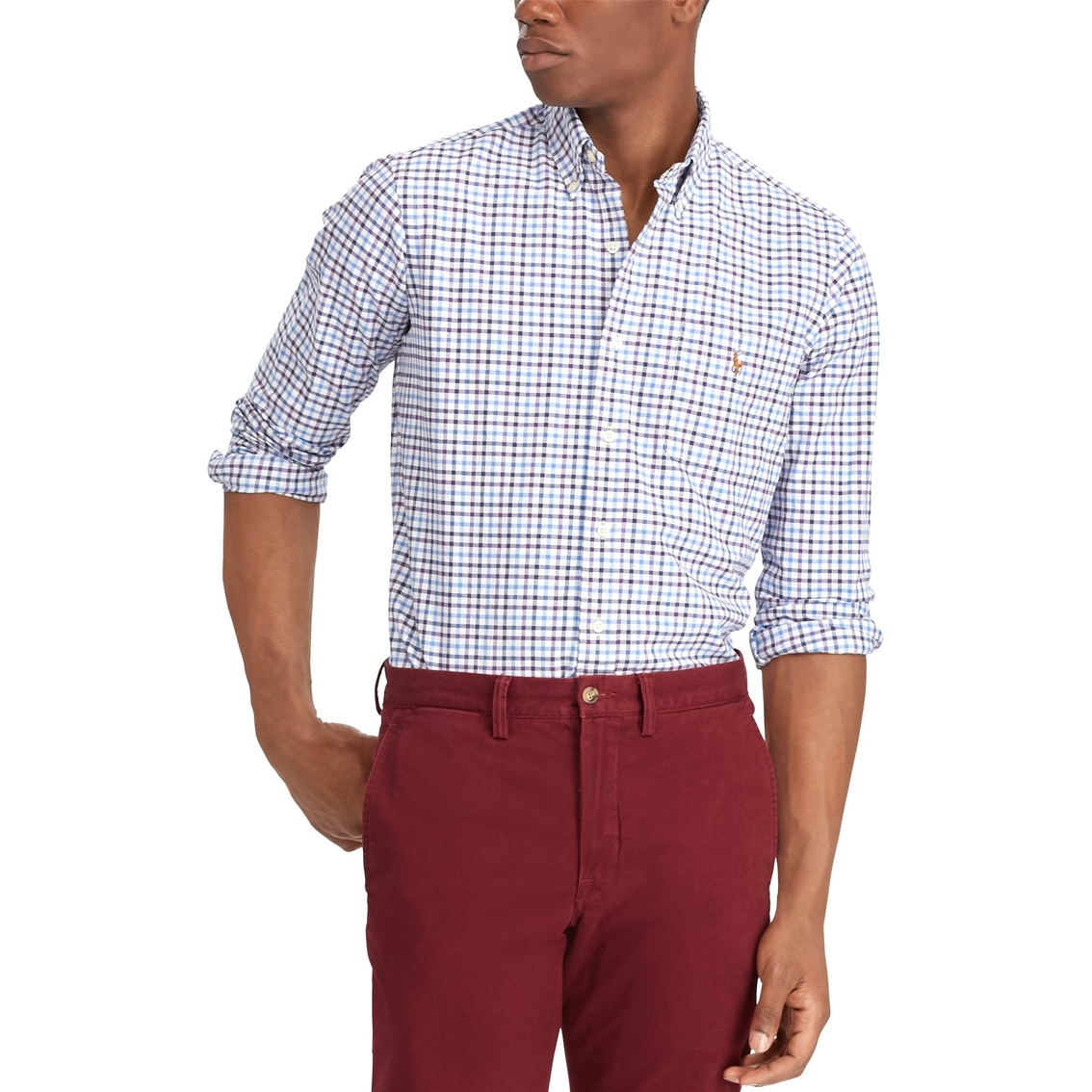 Polo Ralph Lauren Classic Fit Plaid Oxford Shirt | Shirts | Clothing