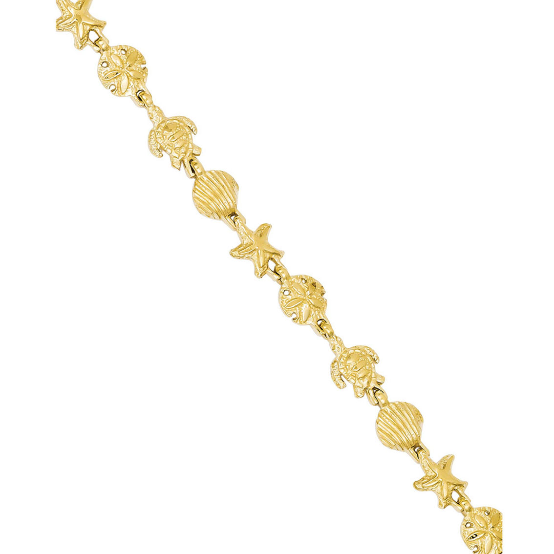 14k Yellow Gold Beach Life Bracelet | Gold Bracelets | Jewelry ...