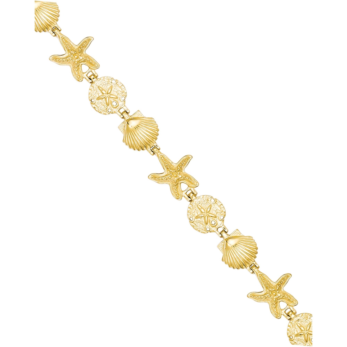 14k Yellow Gold Seashell Bracelet | Gold Bracelets | Jewelry & Watches ...