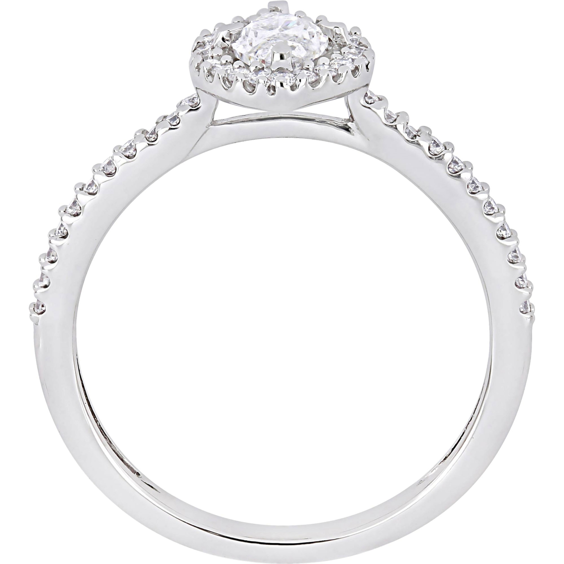 Diamore 14K White Gold 3/4 CTW Diamond Floating Halo Engagement Ring - Image 2 of 4