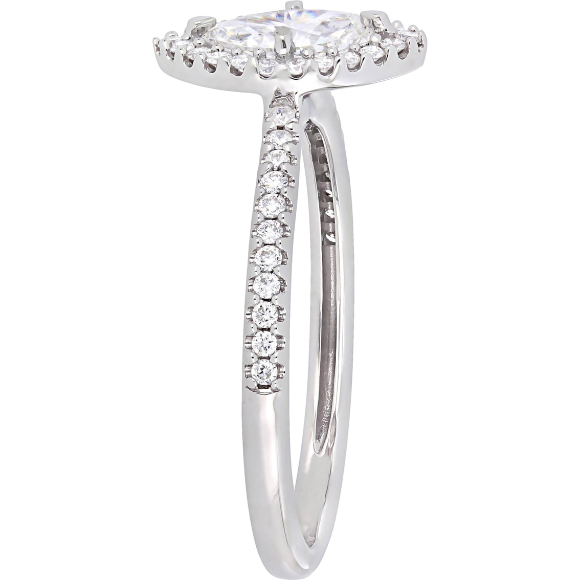 Diamore 14K White Gold 3/4 CTW Diamond Floating Halo Engagement Ring - Image 3 of 4