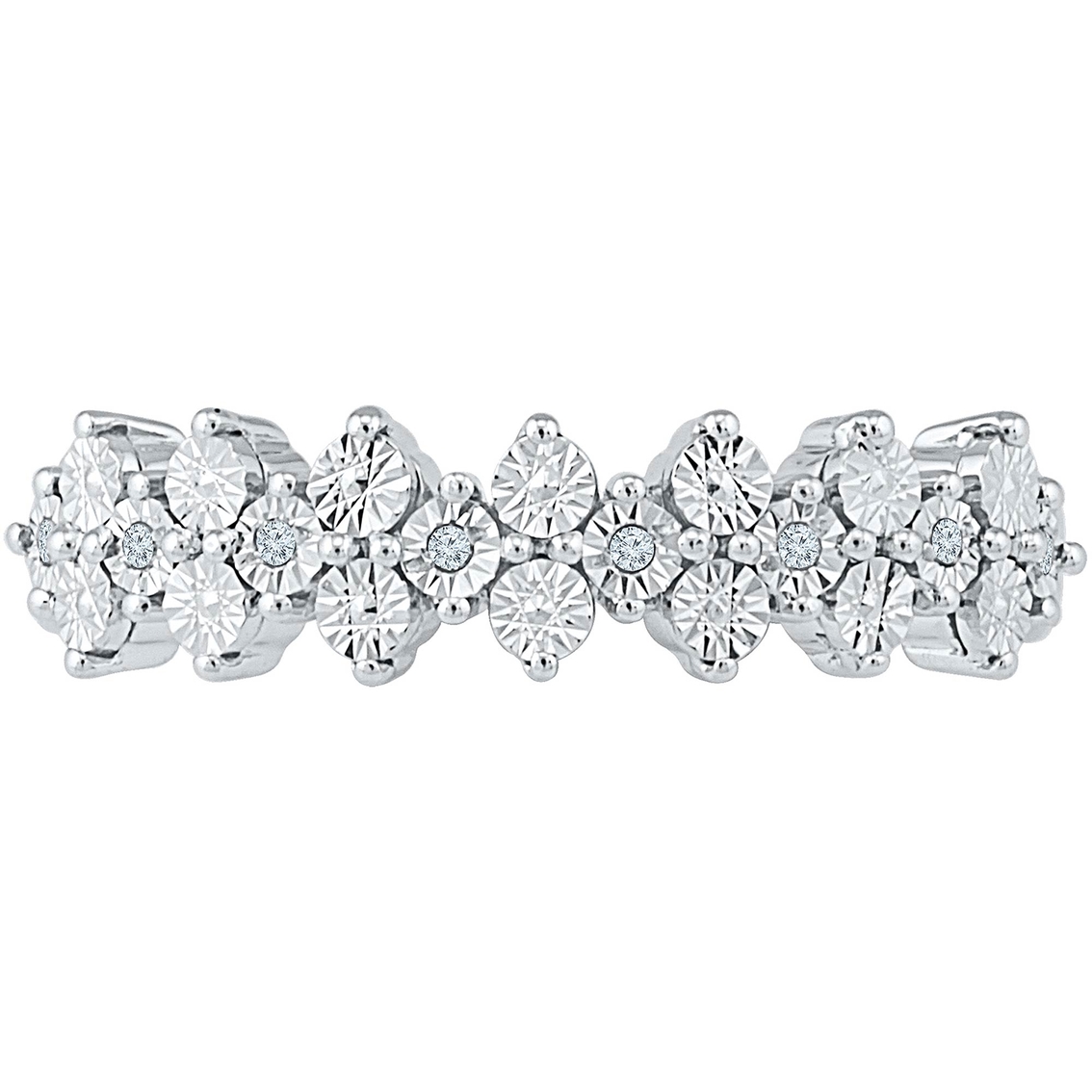 10K White Gold Diamond Accent Fashion Ring - Image 2 of 2