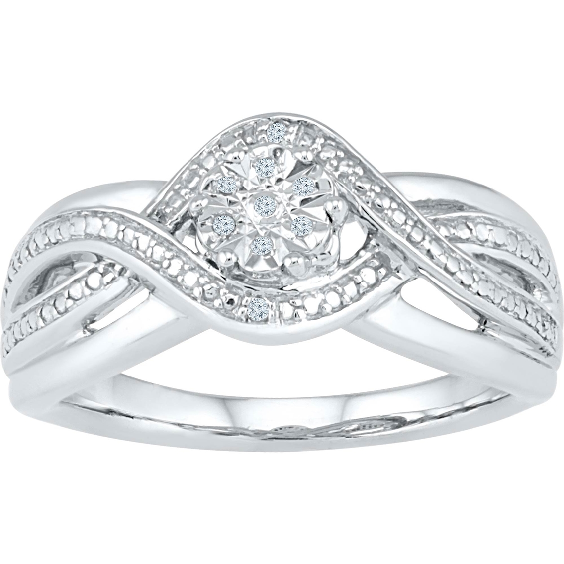 Sterling Silver Diamond Accent Fashion Ring - Image 2 of 2