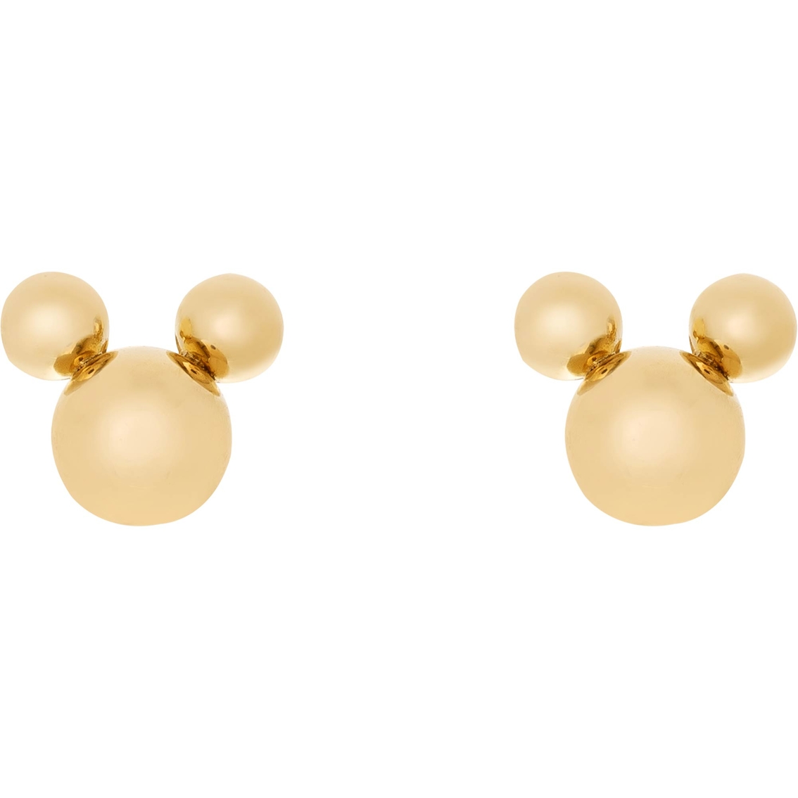 Kids 14k Yellow Gold Mickey Head Stud Earrings | Gold Earrings ...