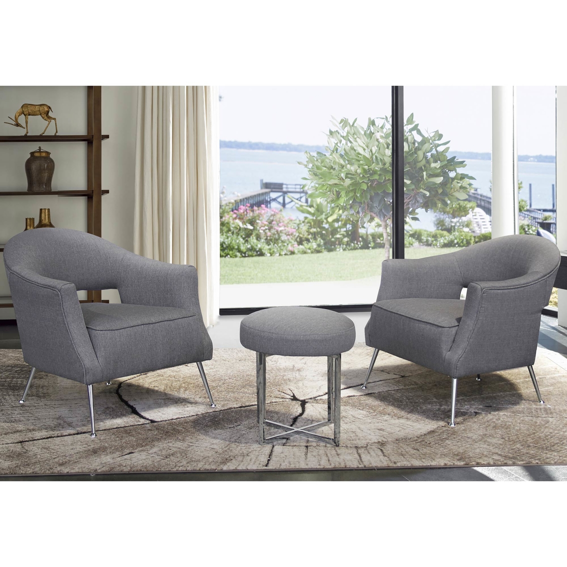 Armen Living Lyric Accent Chair - Image 3 of 3