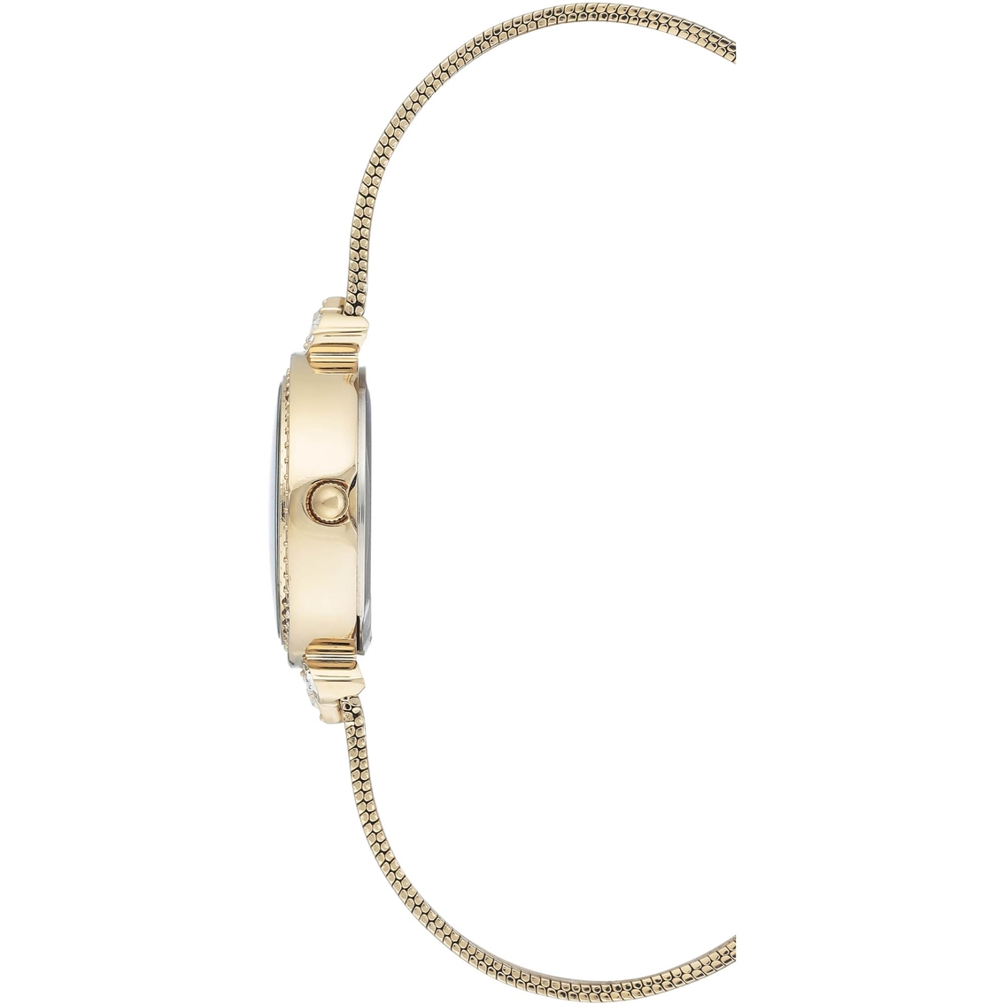 Anne Klein Women's Crystal Accented Chain Bracelet Watch and Bangle Set AK/3202GBST - Image 3 of 3