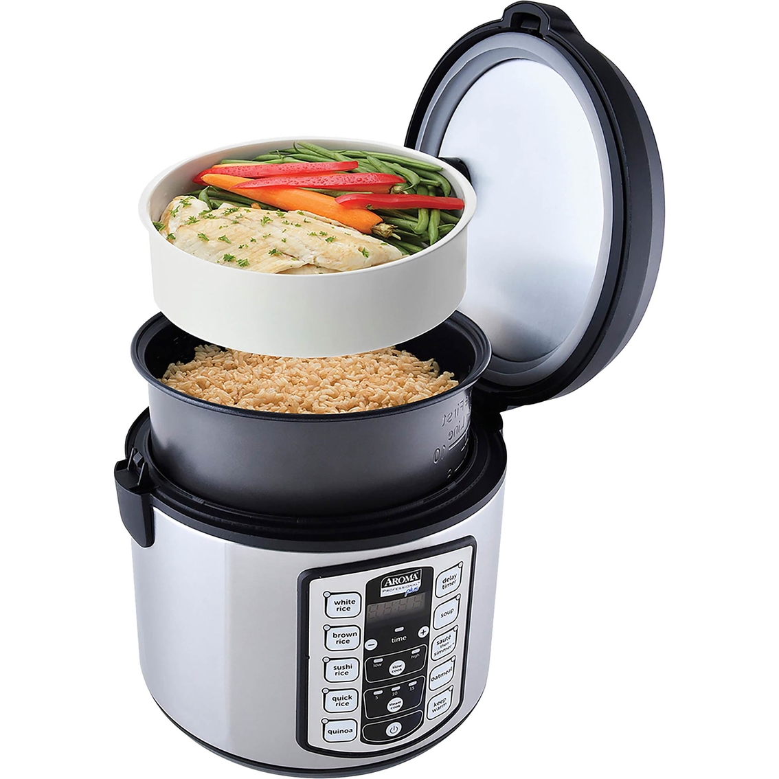 Aroma PROFESSIONAL PLUS 20-Cup Digital Multicooker Rice Cooker Steamer Slow  Cook
